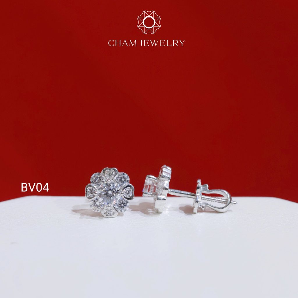 Hoa Tai CHAM JEWWLRY BV04, Chủ 4.5mm