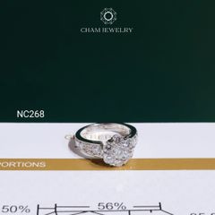 Nhẫn NC268 CHAM JEWELRY, Nhẫn Full Đá Moissanite (Barcode OCNN105)