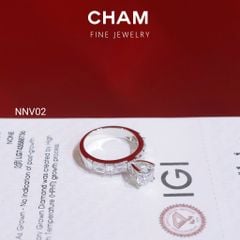 Nhẫn Nữ NNV02 Chủ 6.3mm Vàng 10k Kim Cương Lab Grown Diamond