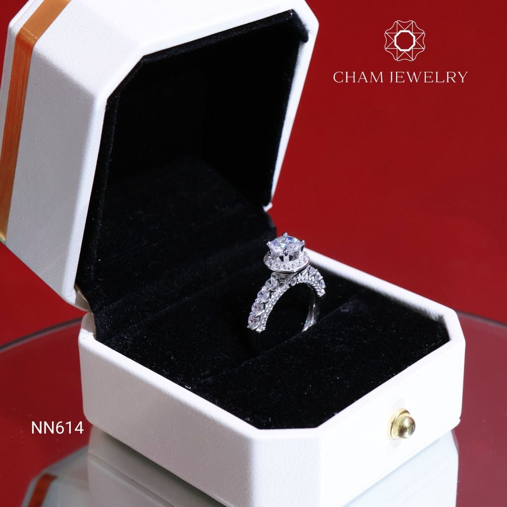 Nhẫn NN614 CHAM JEWELRY, Chủ 6.0mm Barcode (CN7390)