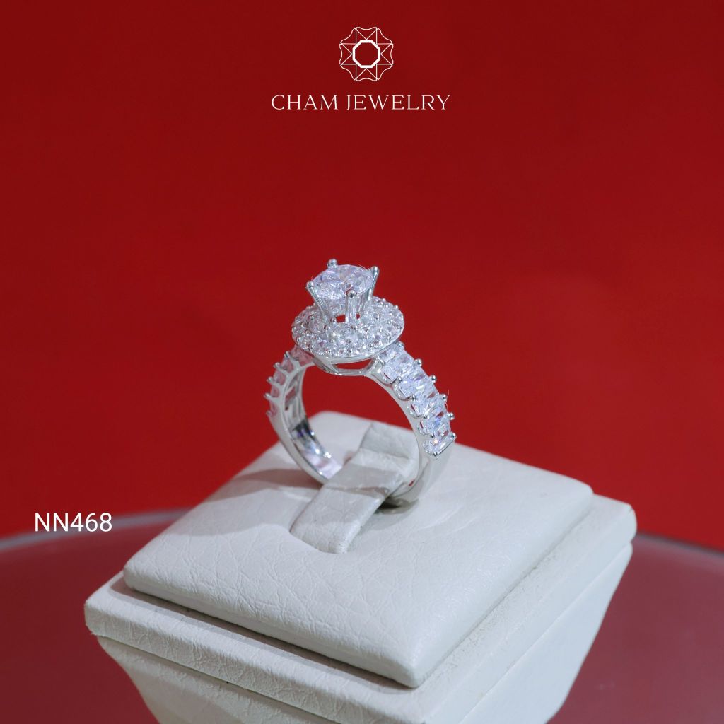 Nhẫn Nữ NN468 CHAM JEWELRY, Chủ 6.0mm (Barcode CN7436).