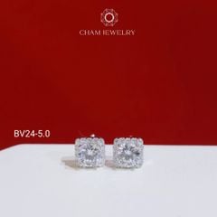 Hoa Tai CHAM JEWELRY BV24, Hoa Tai Xoàn Vuông  (Barcode TBV19  - TBV20 - TBV97 ).