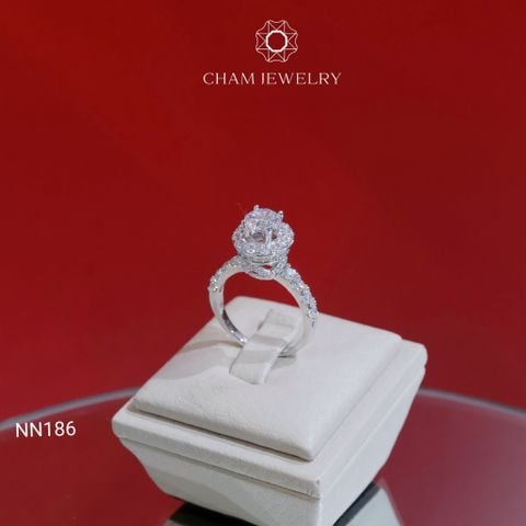 Nhẫn NN186 CHAM JEWELRY, Chủ 6.0mm (Barcode TNN1797).