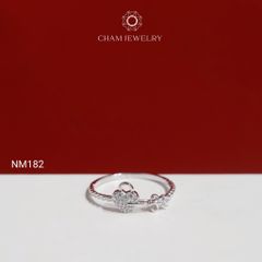 Nhẫn NM182 CHAM JEWELRY, Nhẫn Kiểu Trái Tim (Barcode TNT991).