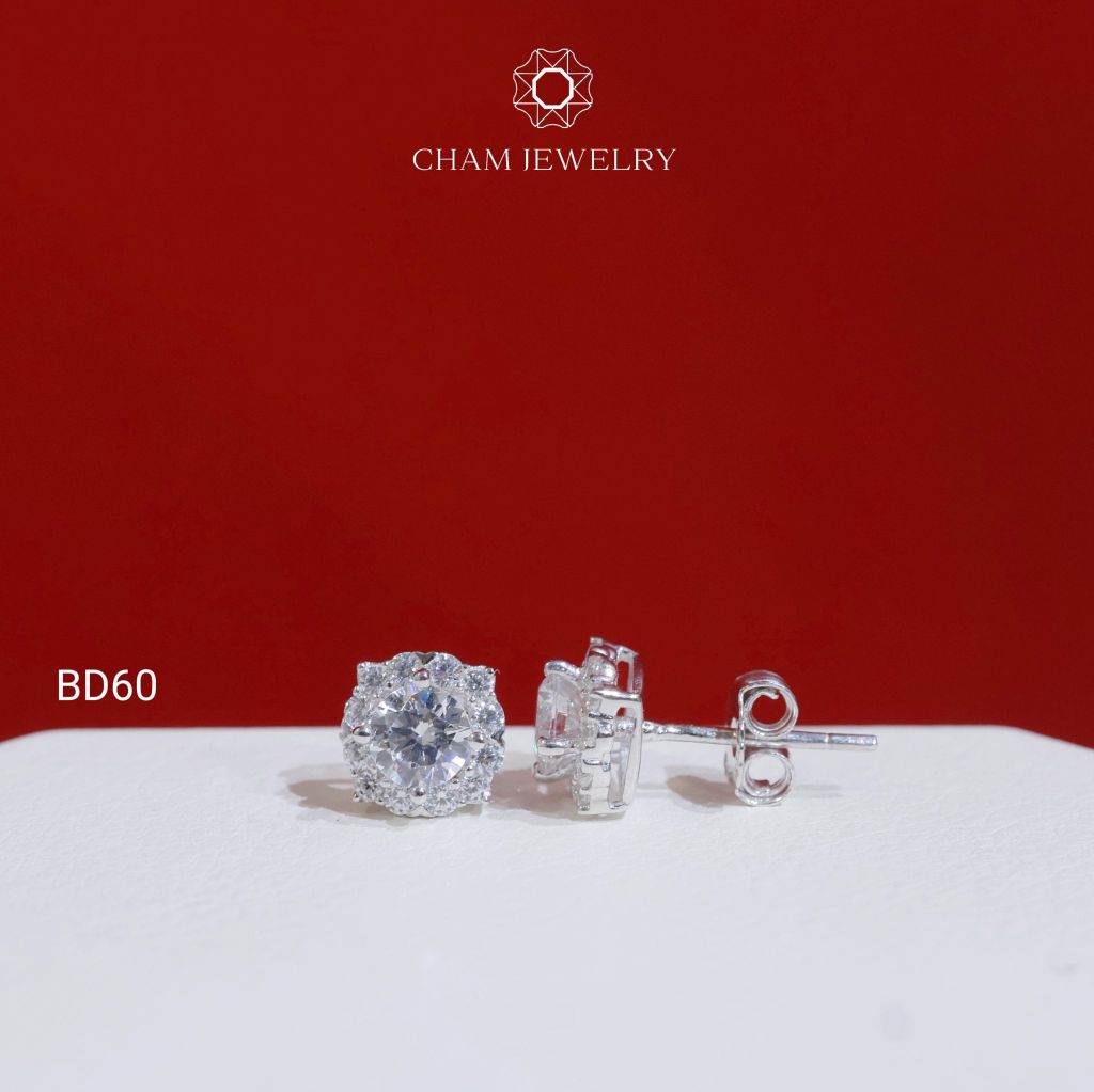Hoa Tai BD60 CHAM JEWELRY, Chủ 4.5mm (Barcode TBD1704).