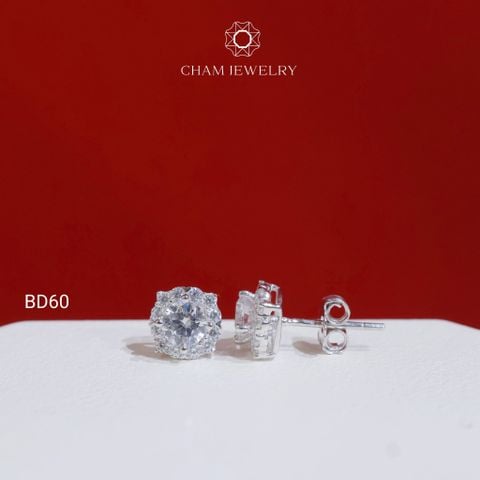 Hoa Tai BD60 CHAM JEWELRY, Chủ 4.5mm (Barcode TBD1704).