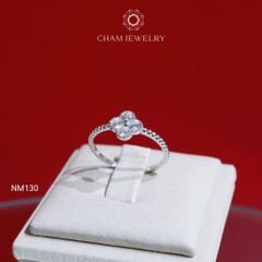 Nhẫn NM130 CHAM JEWELRY, Nhẫn Cỏ 4 Lá  (Barcode TNT563).