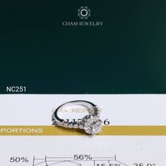 Nhẫn NC251 CHAM JEWELRY, Nhẫn Full Đá Moissanite Chủ 5.0mm (Barcode OCNN57)