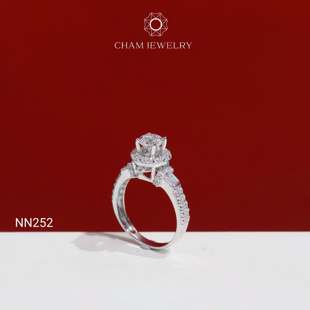 Nhẫn NN252 CHAM JEWELRY, Chủ 5.5mm( Barcode TNN1895).