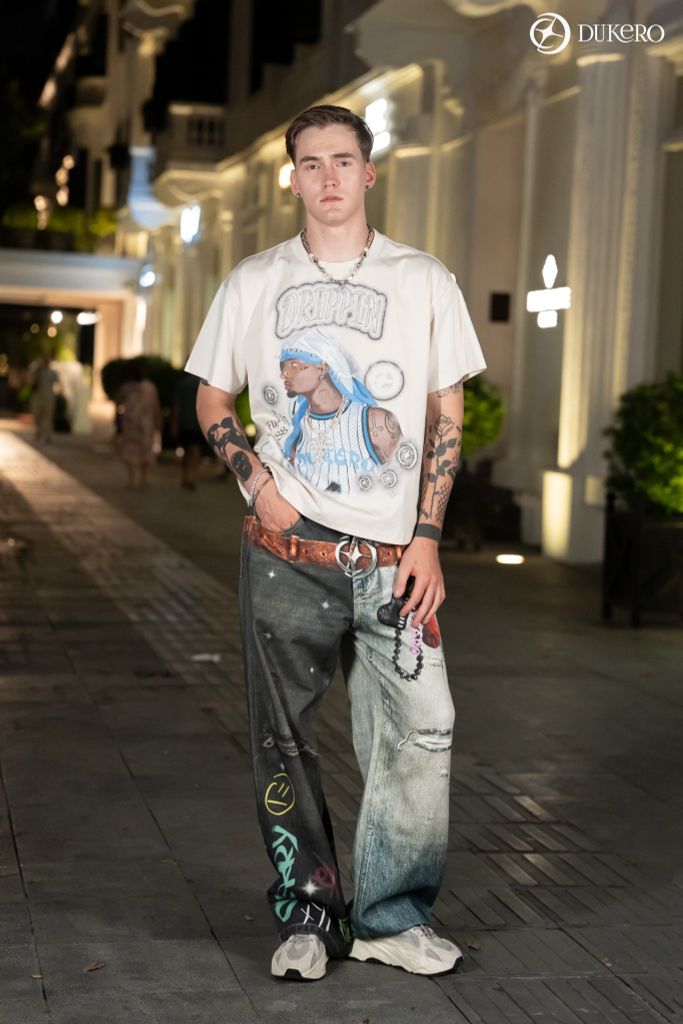 Split Reality Form Baggy Pant Print 3D 380g