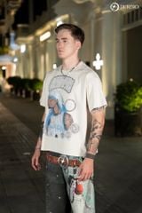 Tee Drippin Boxy Rhinestone 100% Cotton-Sorona 280g