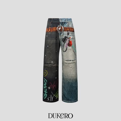 Split Reality Form Baggy Pant Print 3D 350g