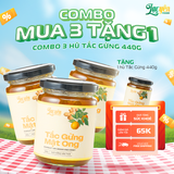  Combo 3 Hũ Tắc Gừng Mật Ong Đường Phèn 450Gr + Tặng 1 Tắc 450Gr 