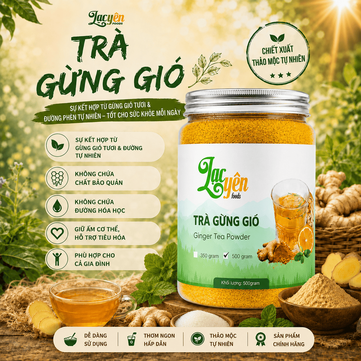  Trà Gừng Gió Lạc Yên Foods 