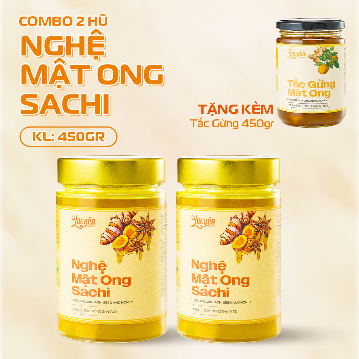 Combo 2 Hủ Nghệ Mật Ong Sachi Kèm Quà Tặng 