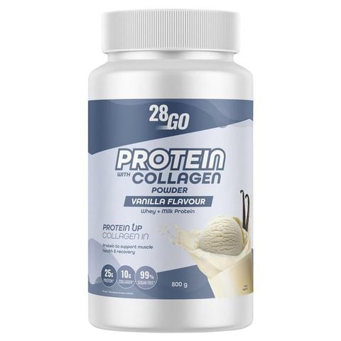 28GO Protein Với Collagen Hương Vani 800g