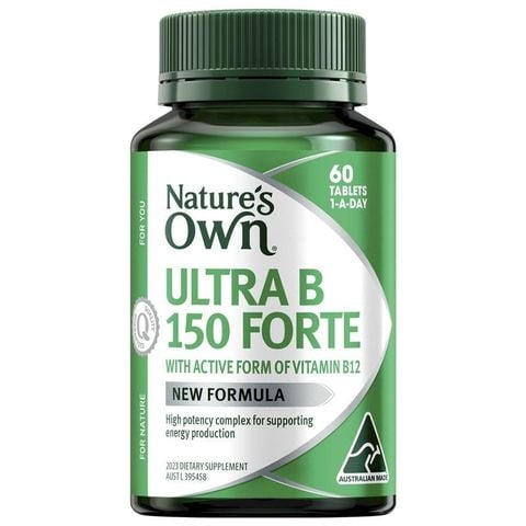 Nature's Own Ultra Vitamin B 150 Forte with Biotin, B3, B6, & B12 for Energy 60 Viên