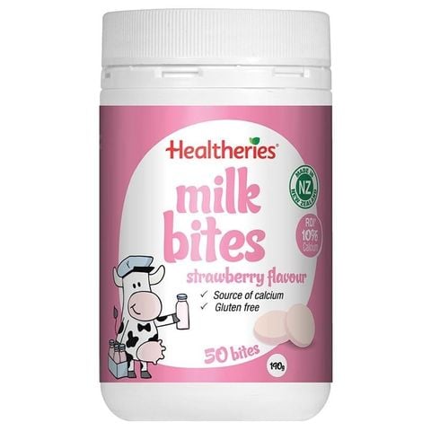 Healtheries Sữa Bites Dâu 50 Bites 190g