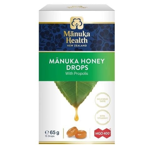 Viên ngậm mật ong Manuka Health MGO 400+ Hương keo ong 15 giọt