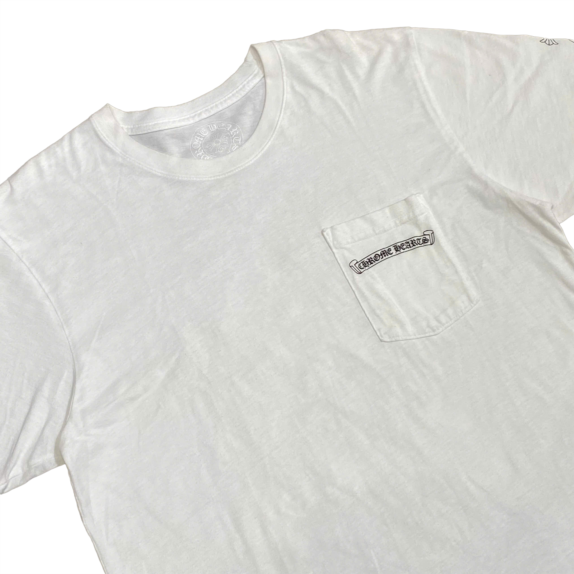  CHROME HEARTS POCKET LOGO WHITE T-SHIRT 
