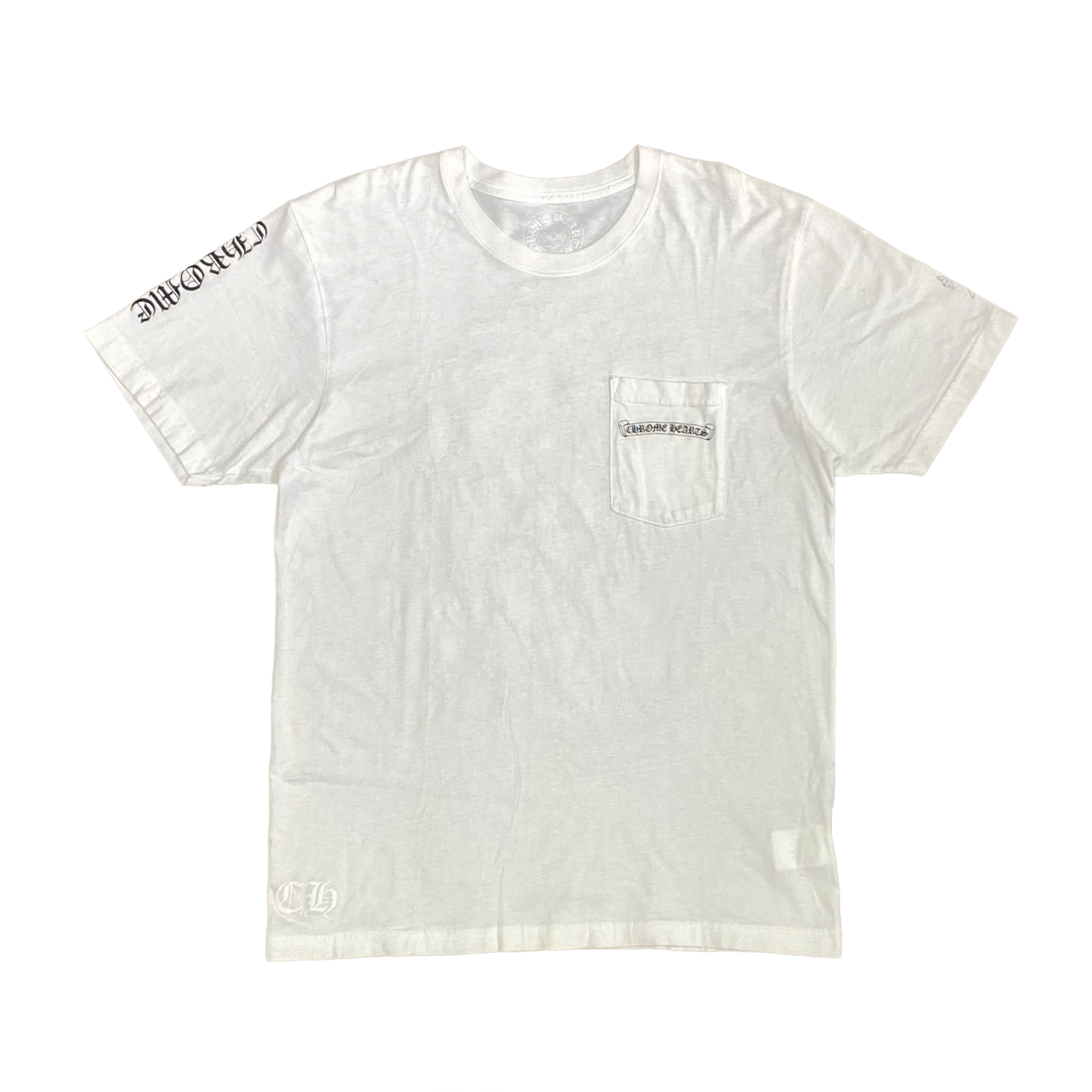 CHROME HEARTS POCKET LOGO WHITE T-SHIRT 