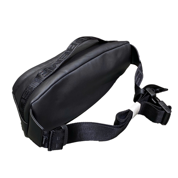  SUPREME LEATHER WAIST BAG BLACK FW23 