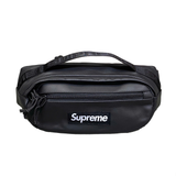  SUPREME LEATHER WAIST BAG BLACK FW23 