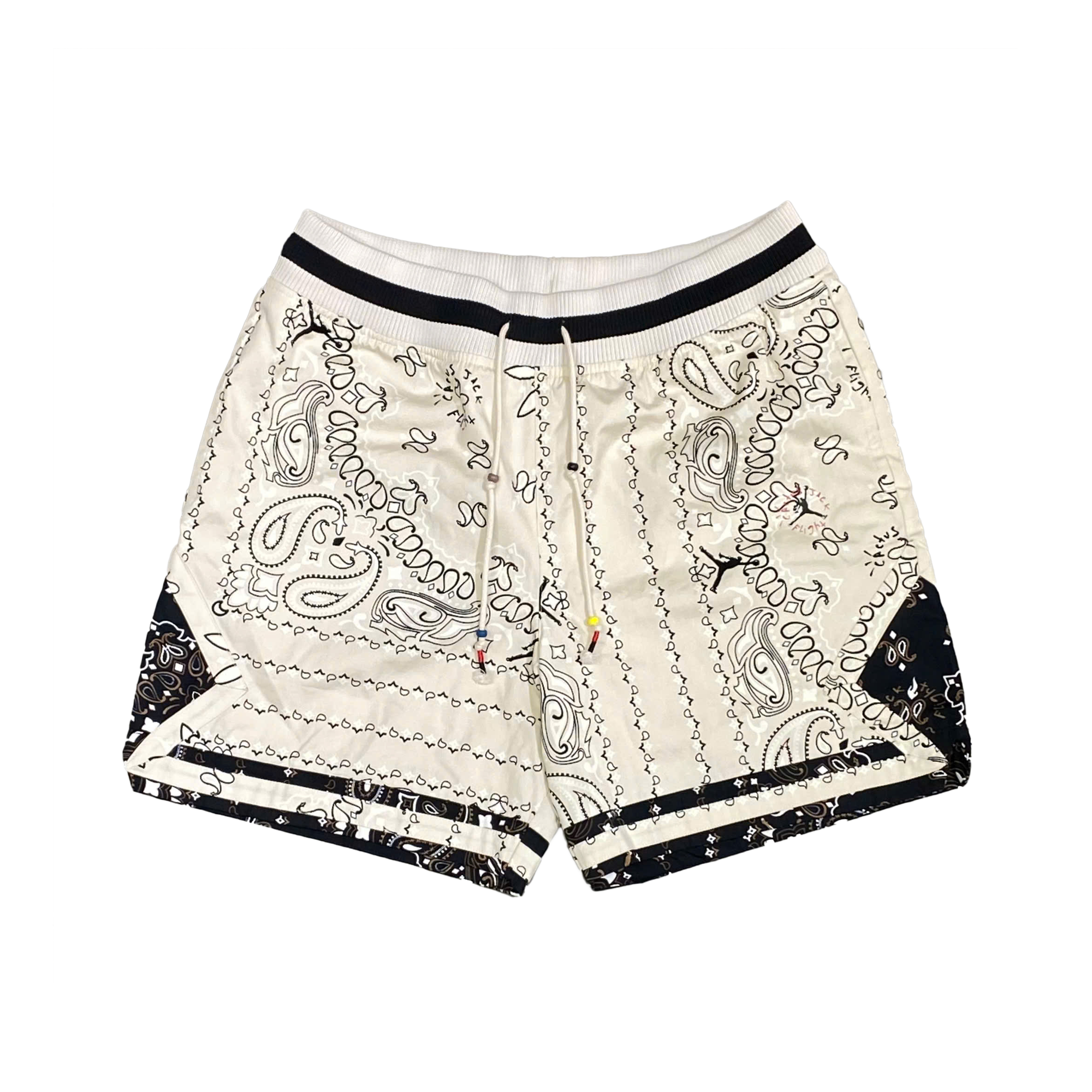  AIR JORDAN X TRAVIS SCOTT PAISLEY SHORT LIGHT BROWN 