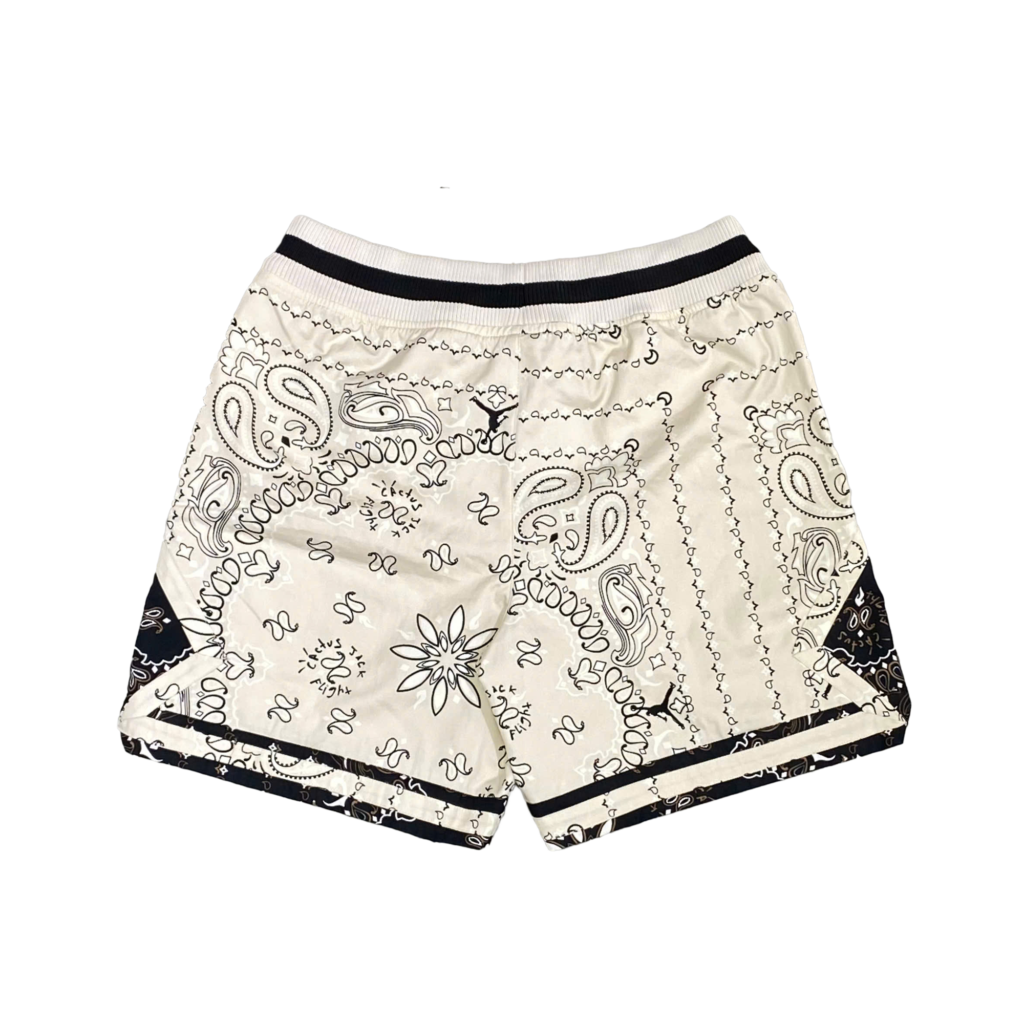  AIR JORDAN X TRAVIS SCOTT PAISLEY SHORT LIGHT BROWN 