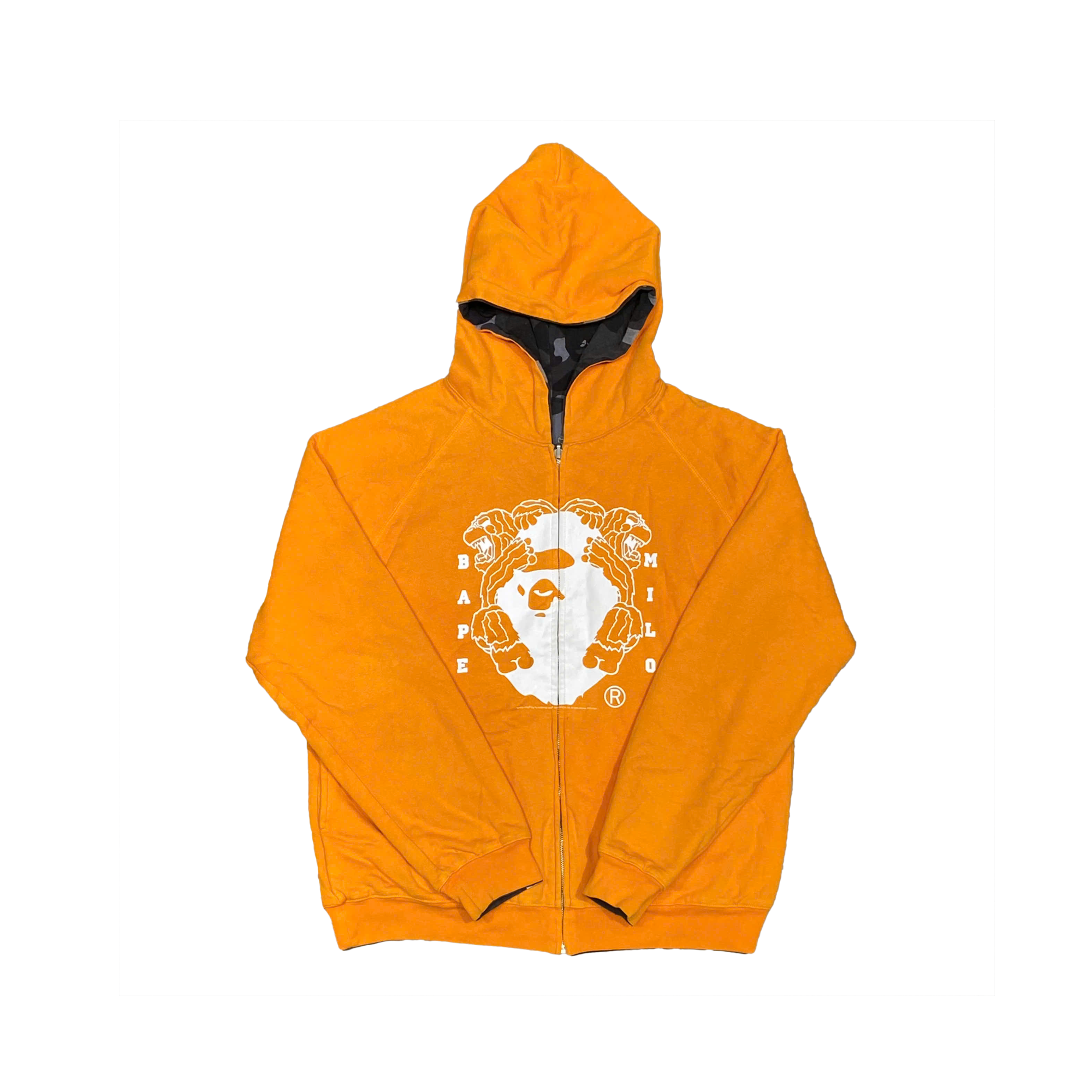  BAPE CAMO ORANGE KONG ZIP HOODIE A BATHING BAPE APE NIGO 