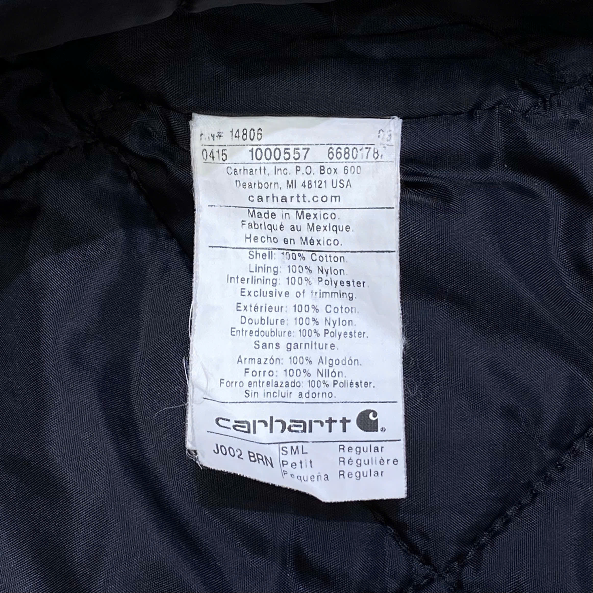  CARHARTT J002 ARCTIC-LINED TRADITIONAL DUCK JACKET 