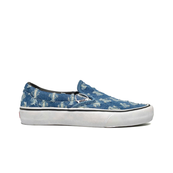  VANS SUPREME X SLIP-ON BLUE HOLE PUNCH DENIM VN0A38DD2DD 