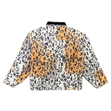  STUSSY LEOPARD PRINT CANVAS JACKET 