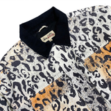  STUSSY LEOPARD PRINT CANVAS JACKET 