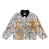  STUSSY LEOPARD PRINT CANVAS JACKET 