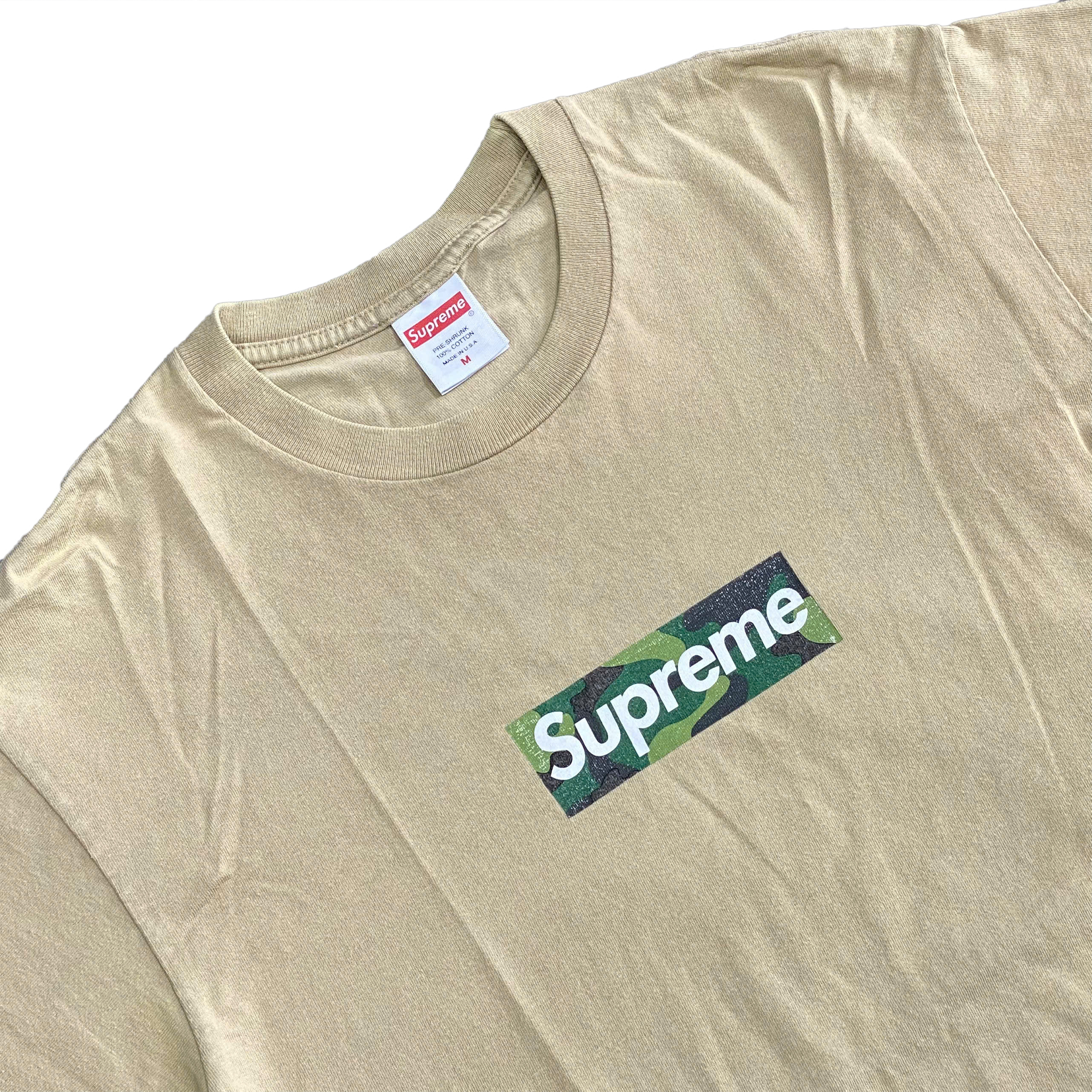  SUPREME CAMO BOX LOGO TEE KHAKI 