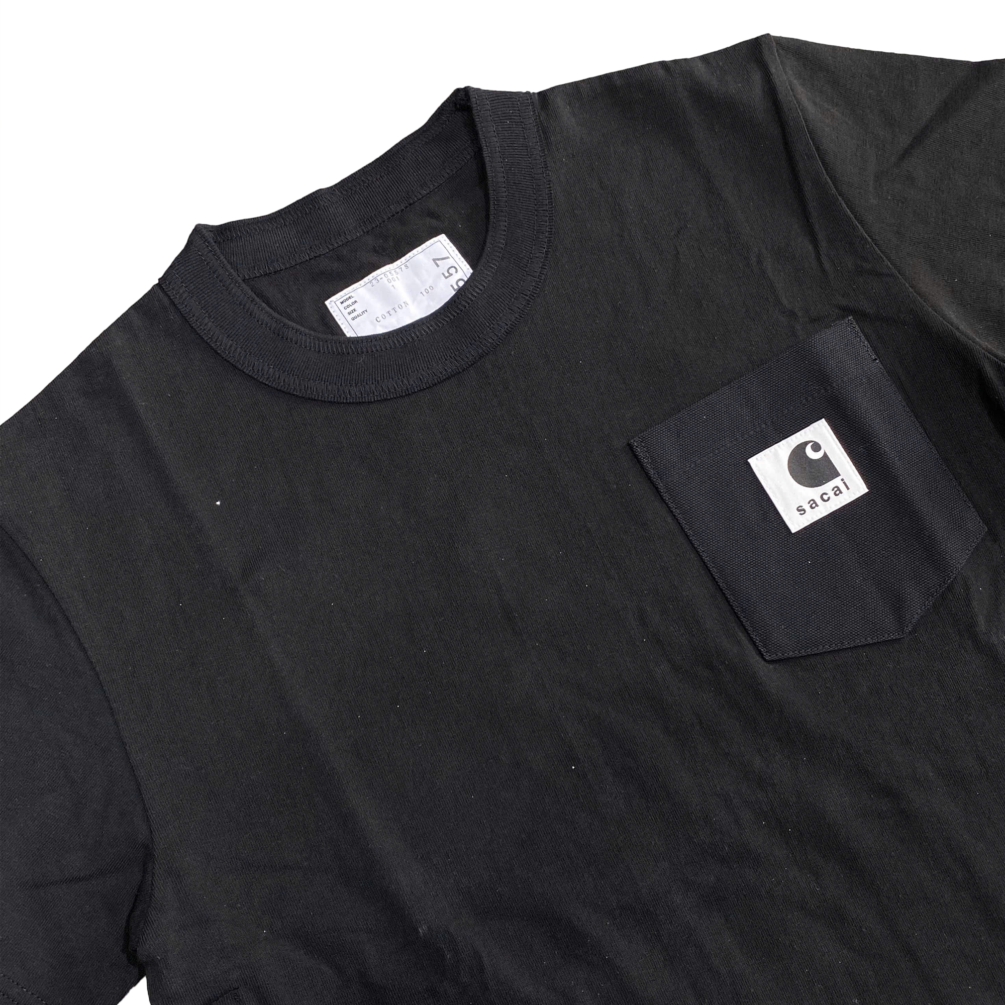  SACAI X CARHARTT WIP PATCH POCKET COTTON T-SHIRT 