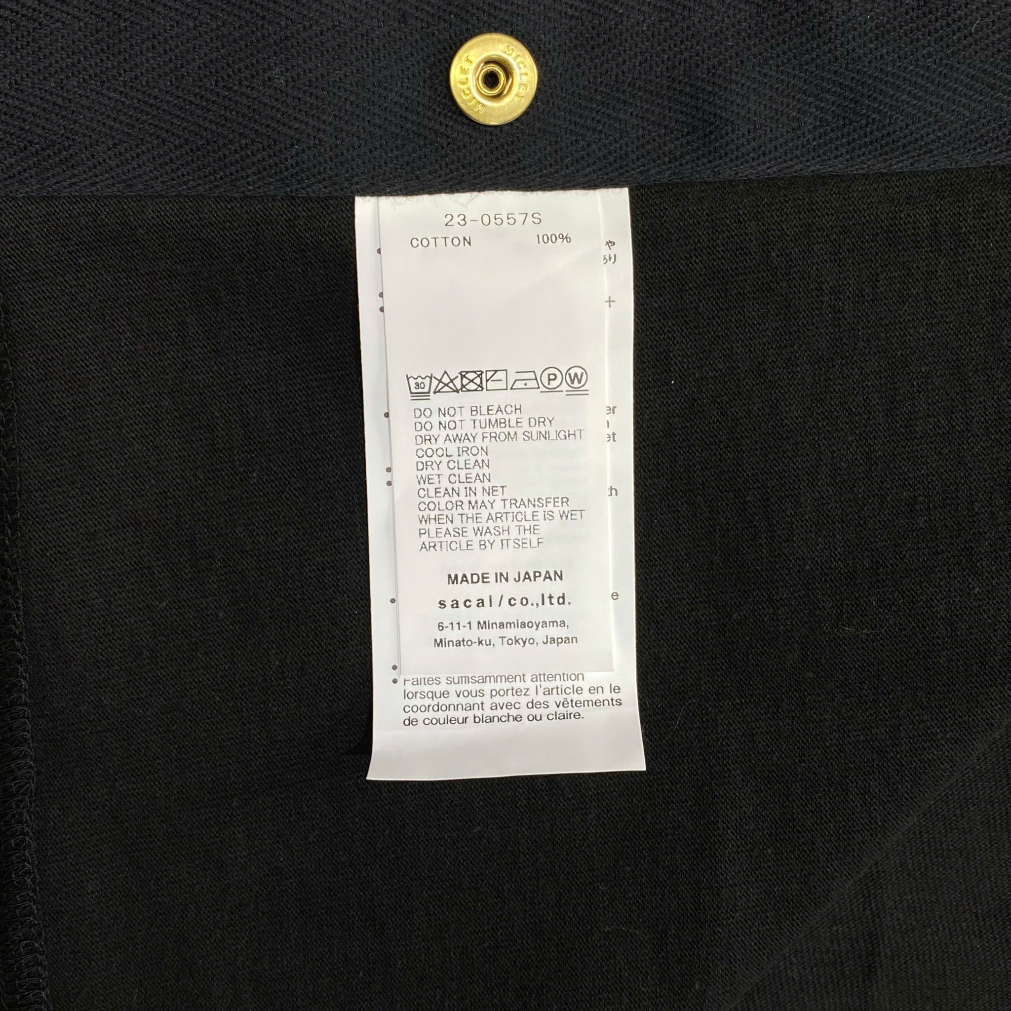  SACAI X CARHARTT WIP PATCH POCKET COTTON T-SHIRT 