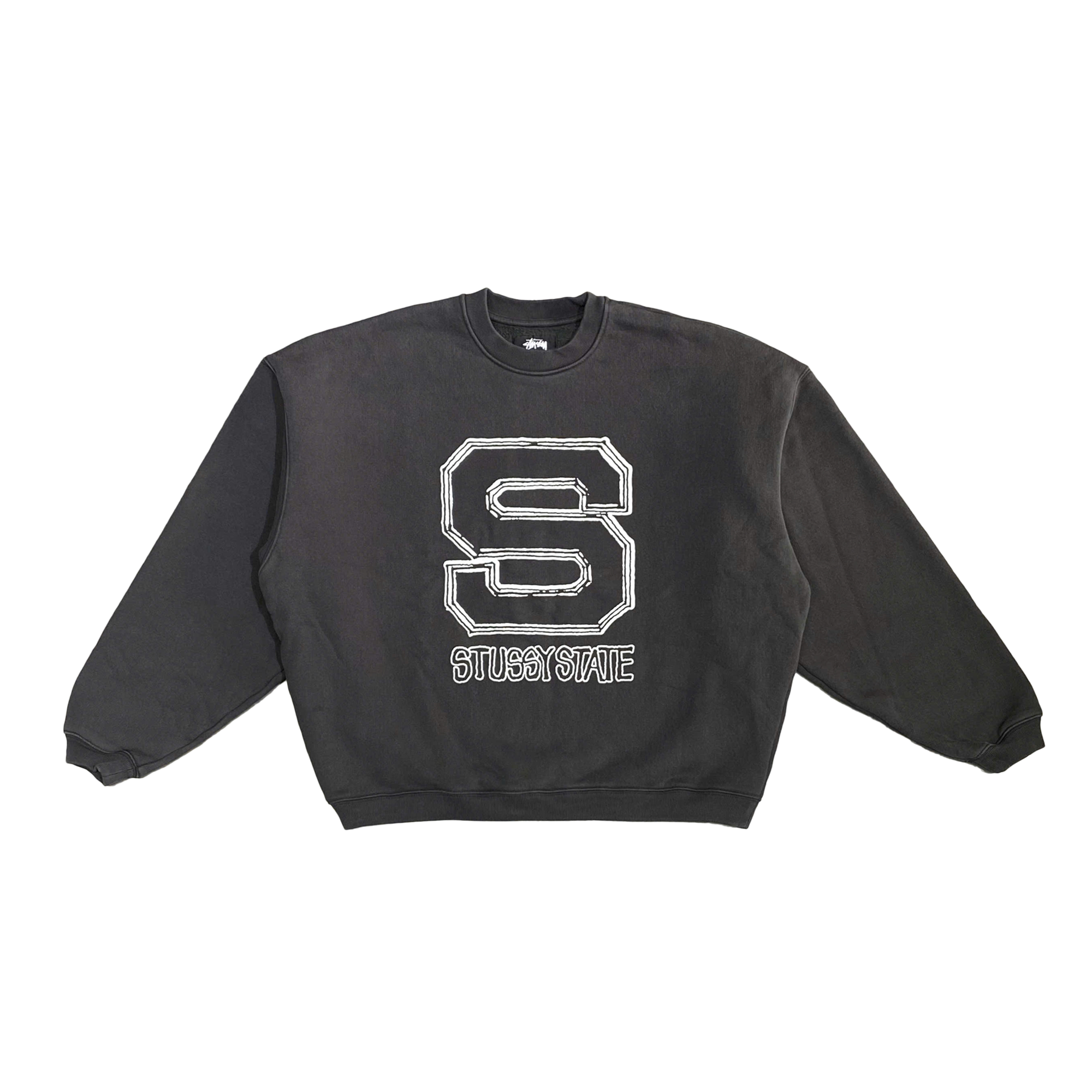  STUSSY STATE CREWNECK BLACK 