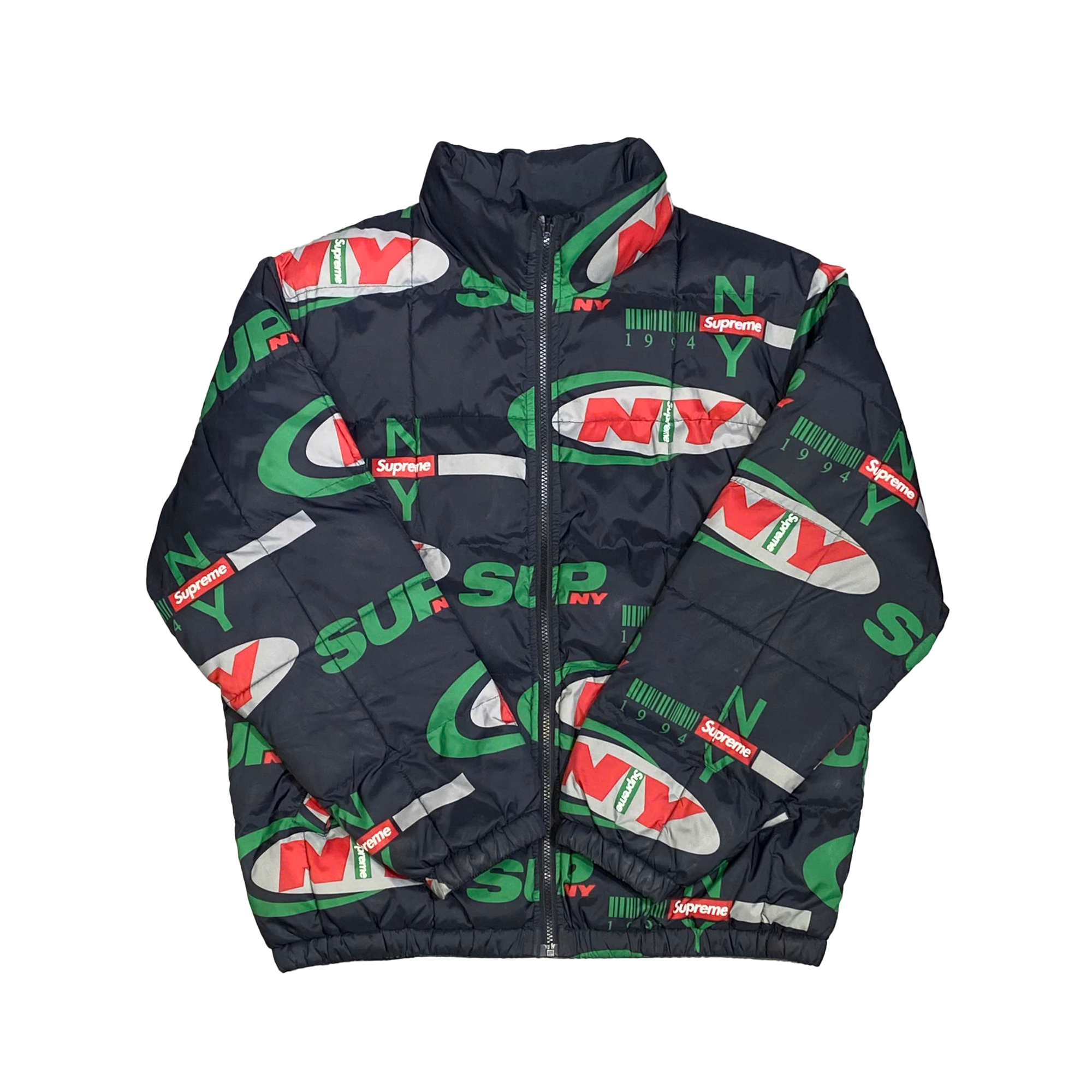  SUPREME NY REVERSIBLE PUFFY JACKET BLACK 