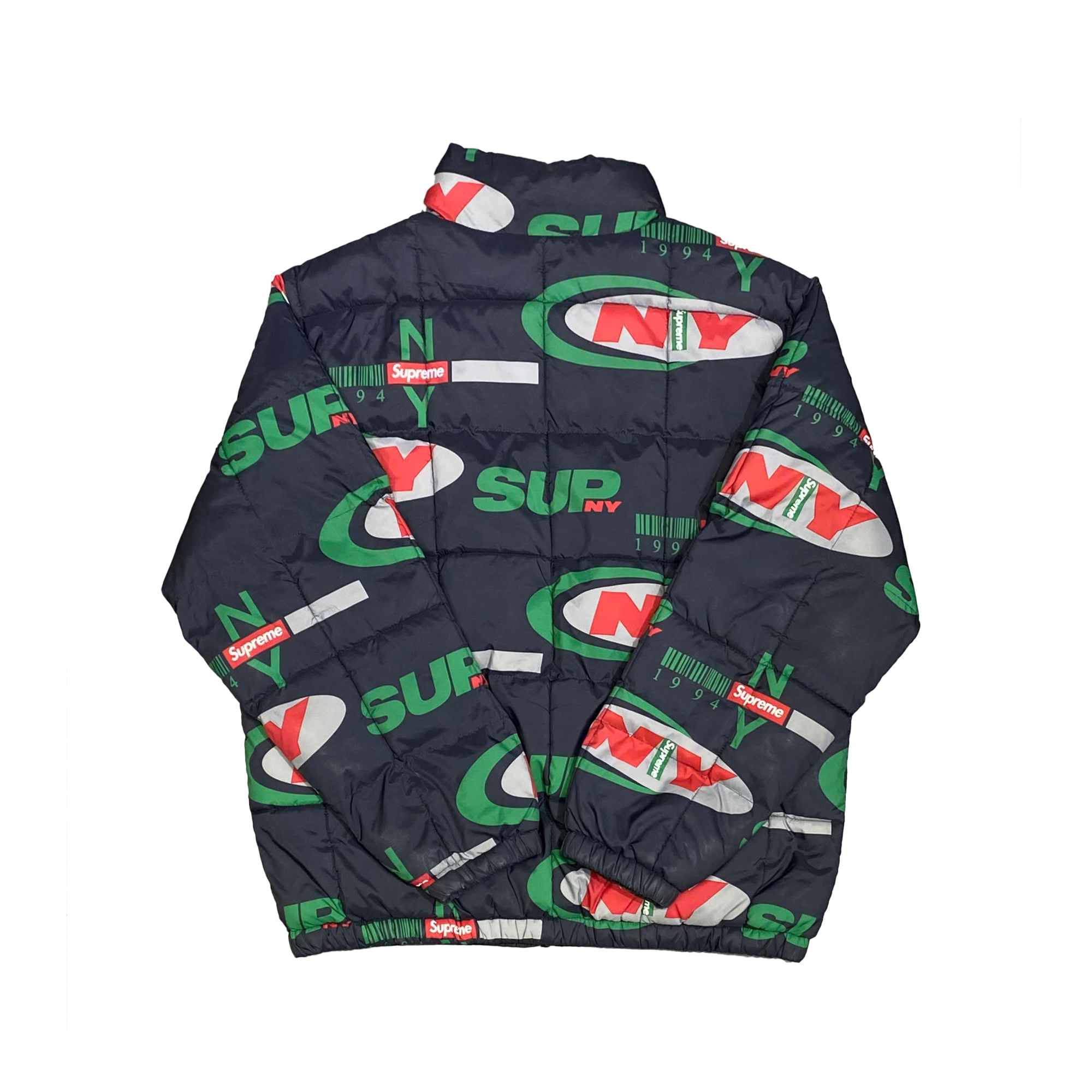  SUPREME NY REVERSIBLE PUFFY JACKET BLACK 