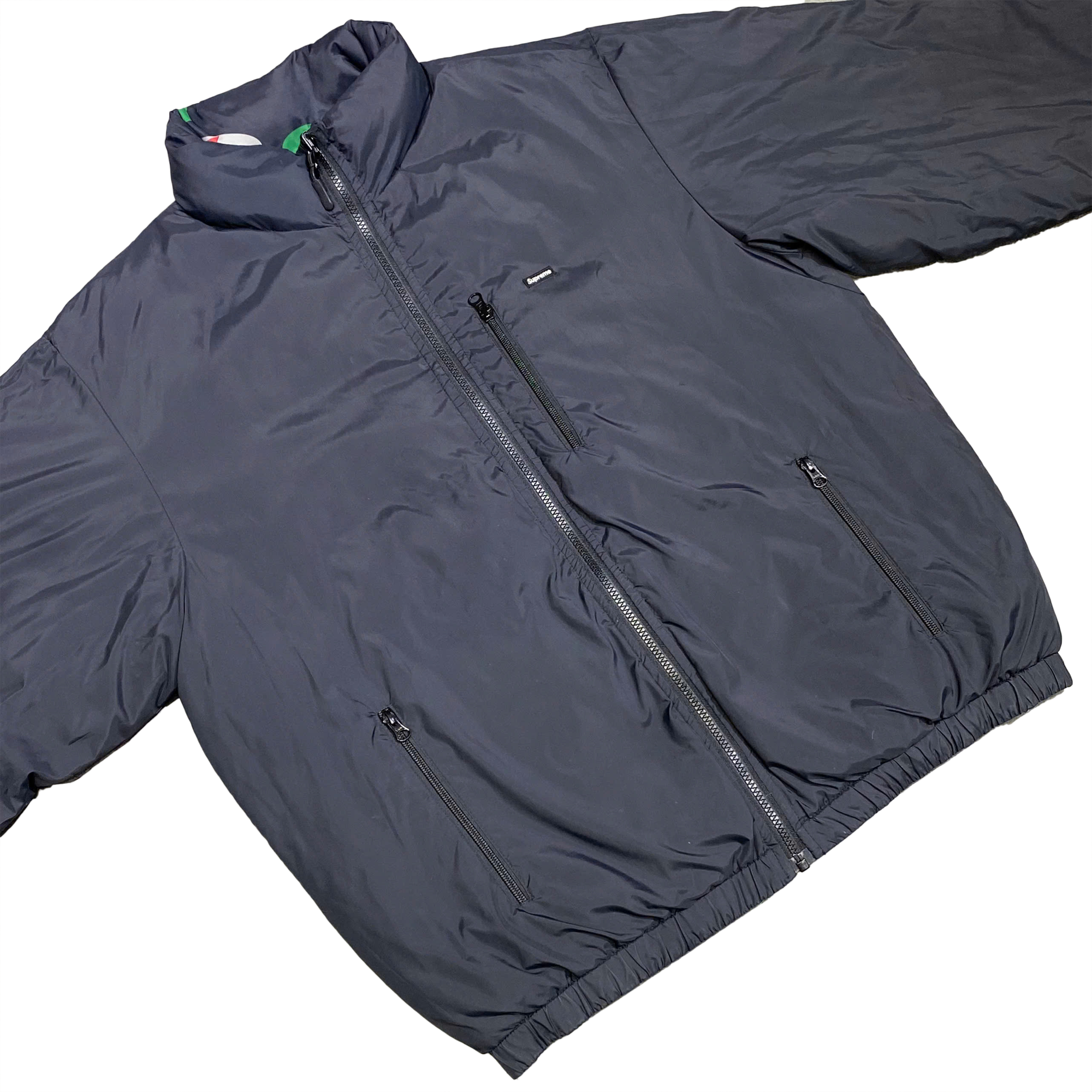  SUPREME NY REVERSIBLE PUFFY JACKET BLACK 