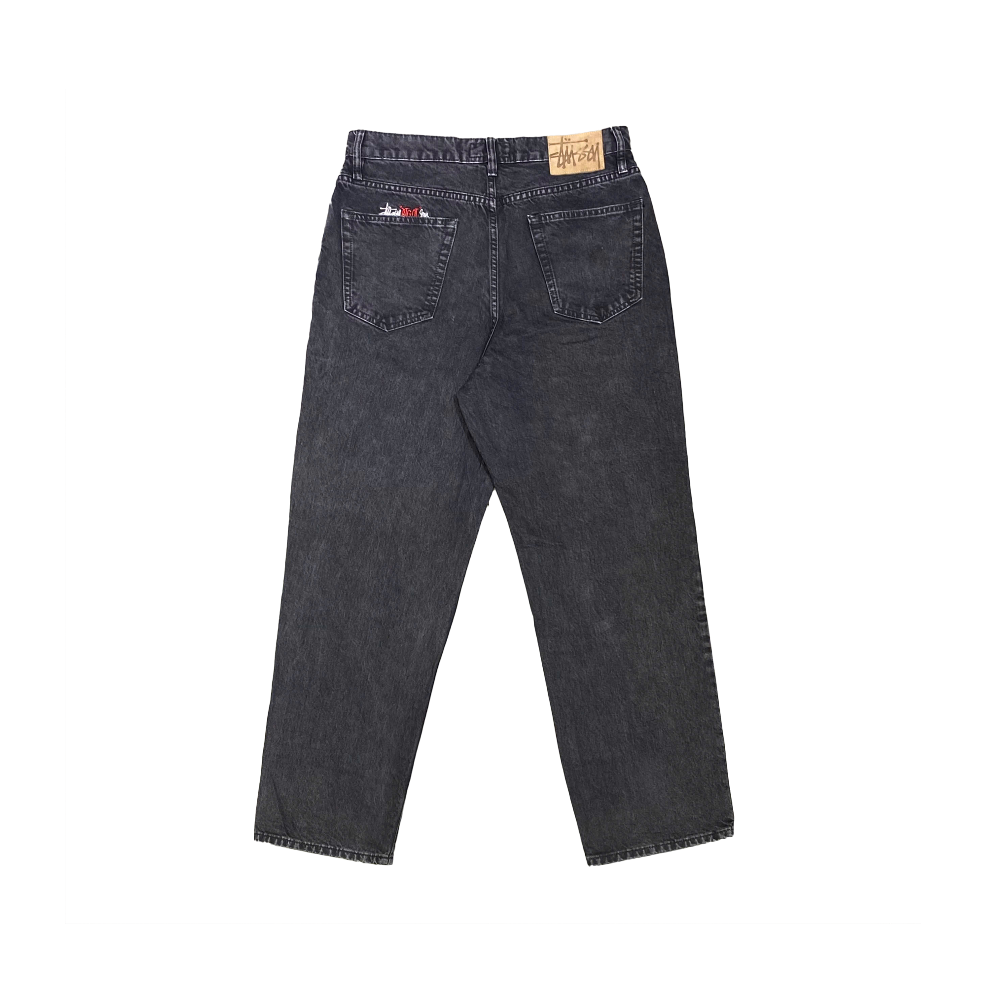  STUSSY DOUBLE DYE BIG 'OL JEANS BLACK 