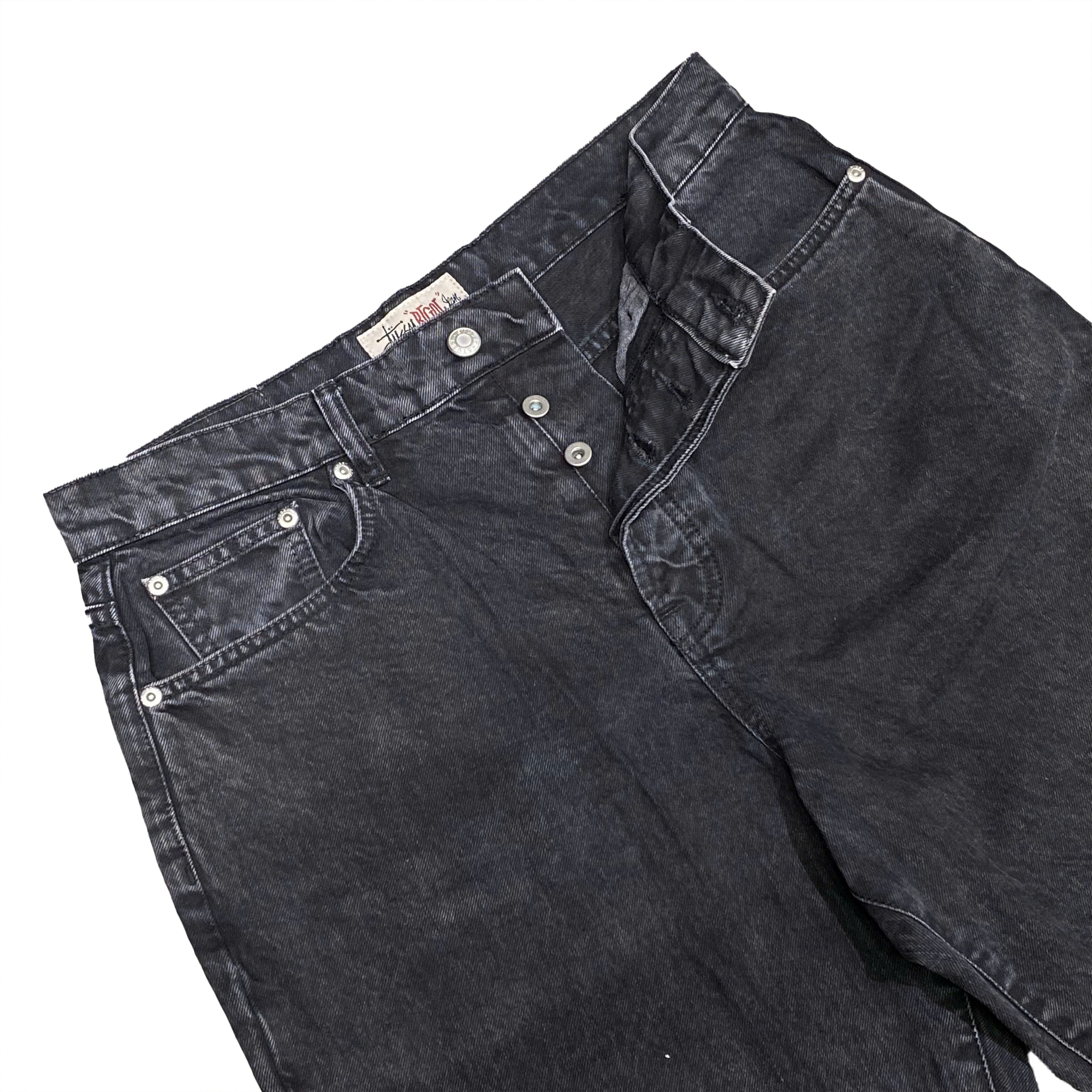  STUSSY DOUBLE DYE BIG 'OL JEANS BLACK 