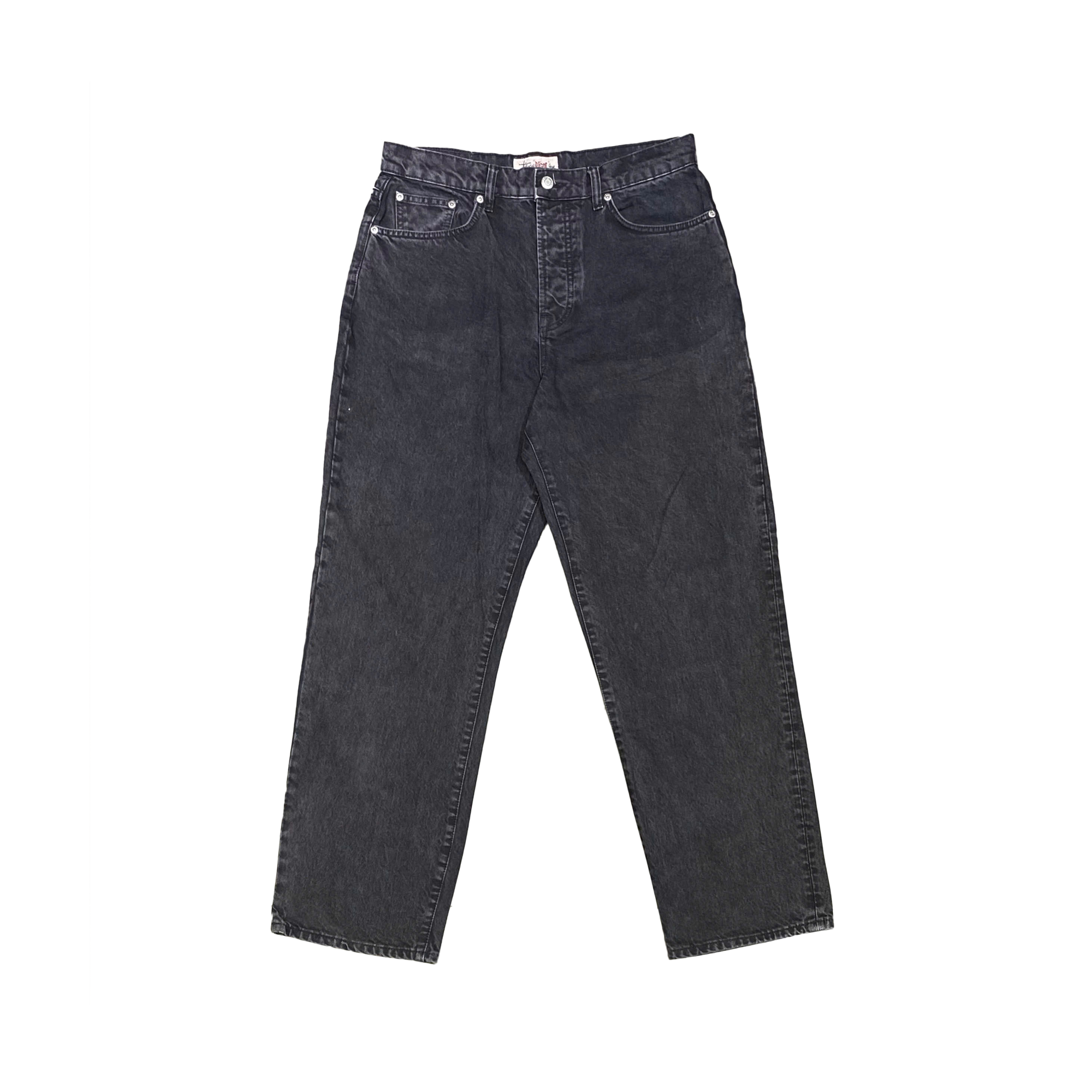  STUSSY DOUBLE DYE BIG 'OL JEANS BLACK 