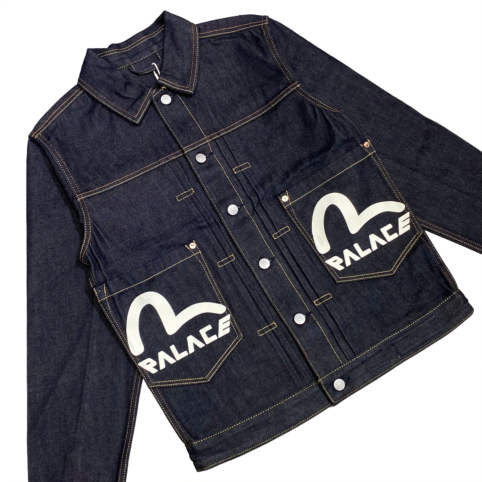  PALACE X EVISU DICE DENIM JACKET 