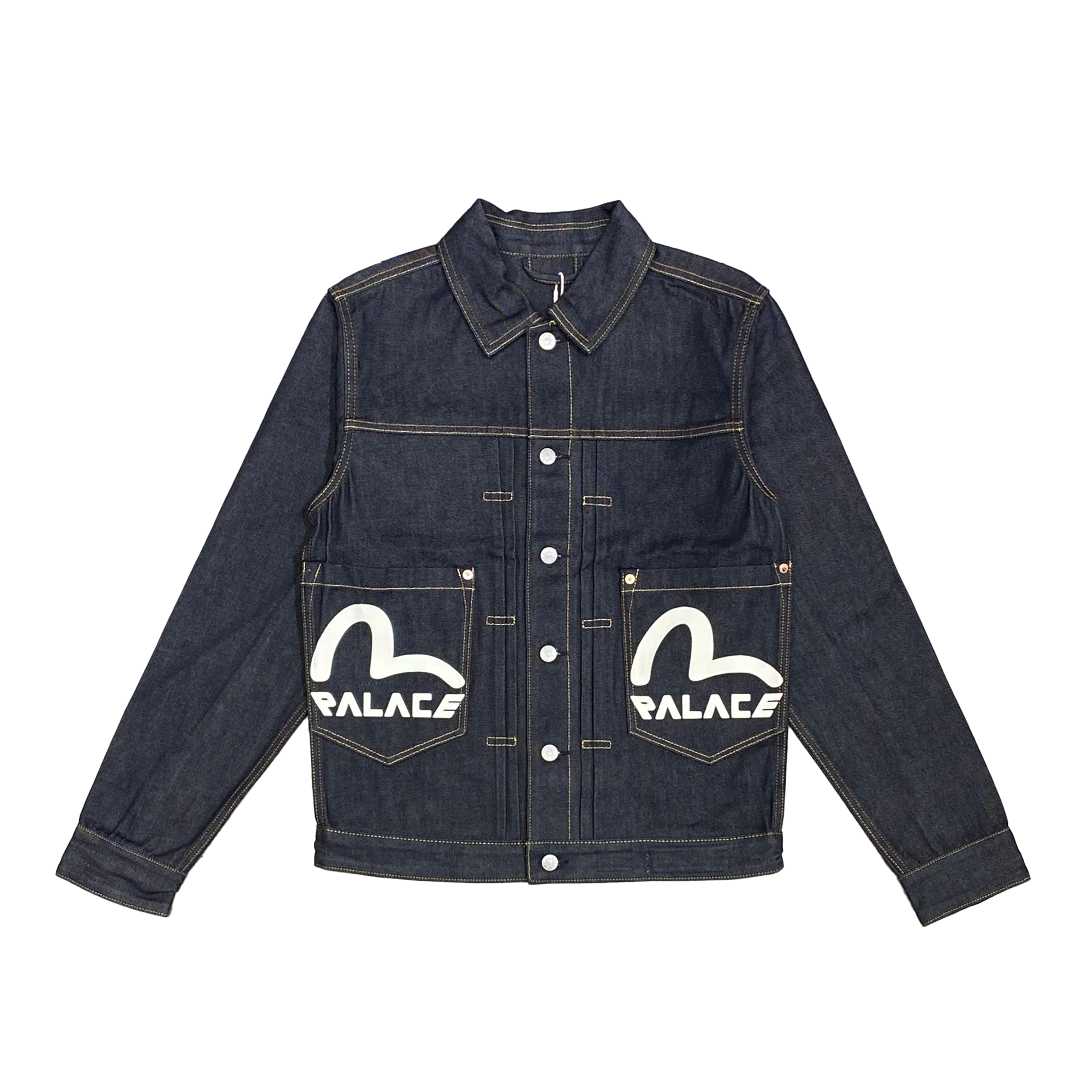  PALACE X EVISU DICE DENIM JACKET 