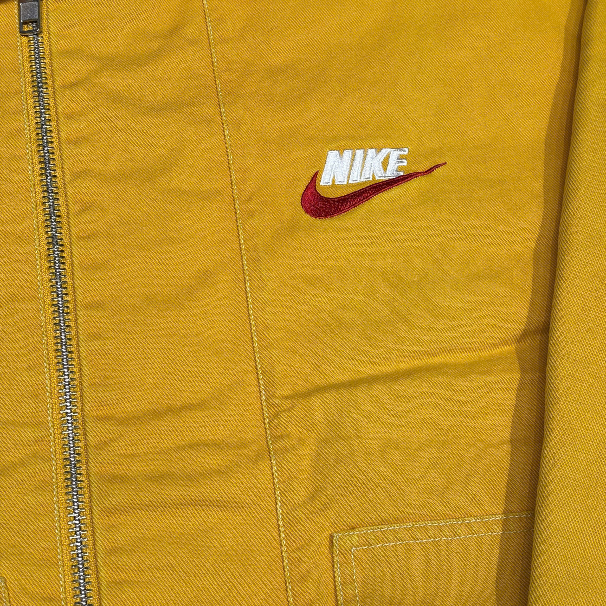  SUPREME NIKE DOUBLE ZIP QUILTED WORK JACKET MUSTARD 