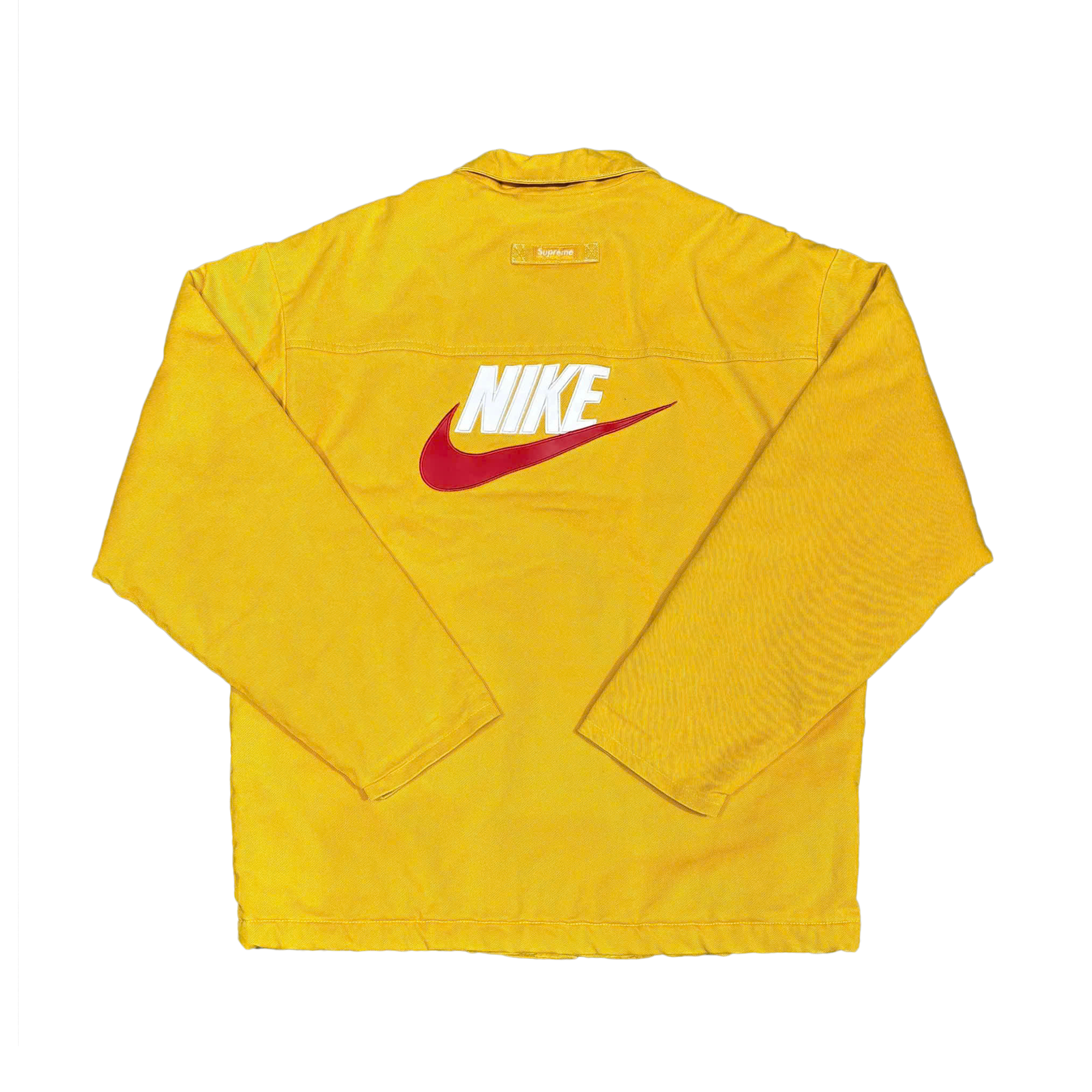  SUPREME NIKE DOUBLE ZIP QUILTED WORK JACKET MUSTARD 