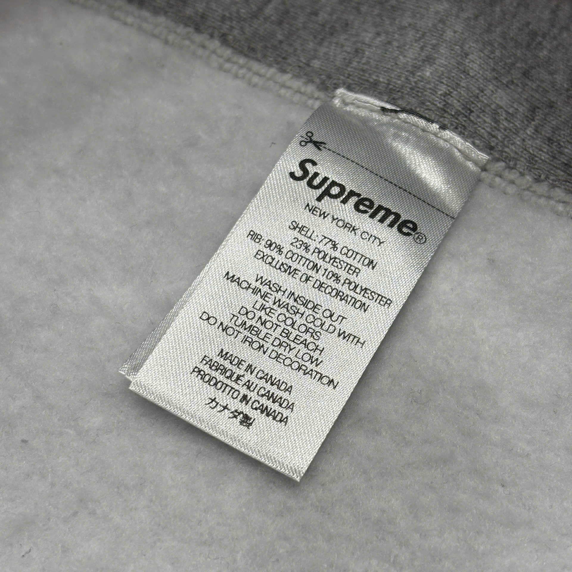  SUPREME BOX LOGO HOODED SWEATSHIRT HEATHER GREY 